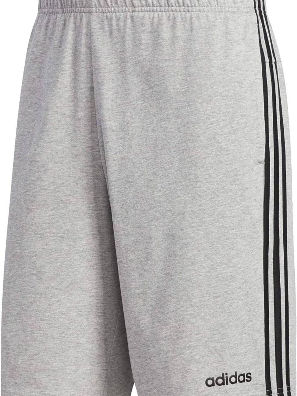 Adidas Light Gray Athletic Shorts with 3-Stripes. Cotton 100%